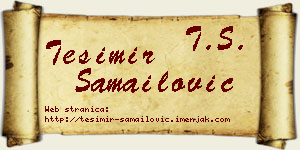 Tešimir Samailović vizit kartica